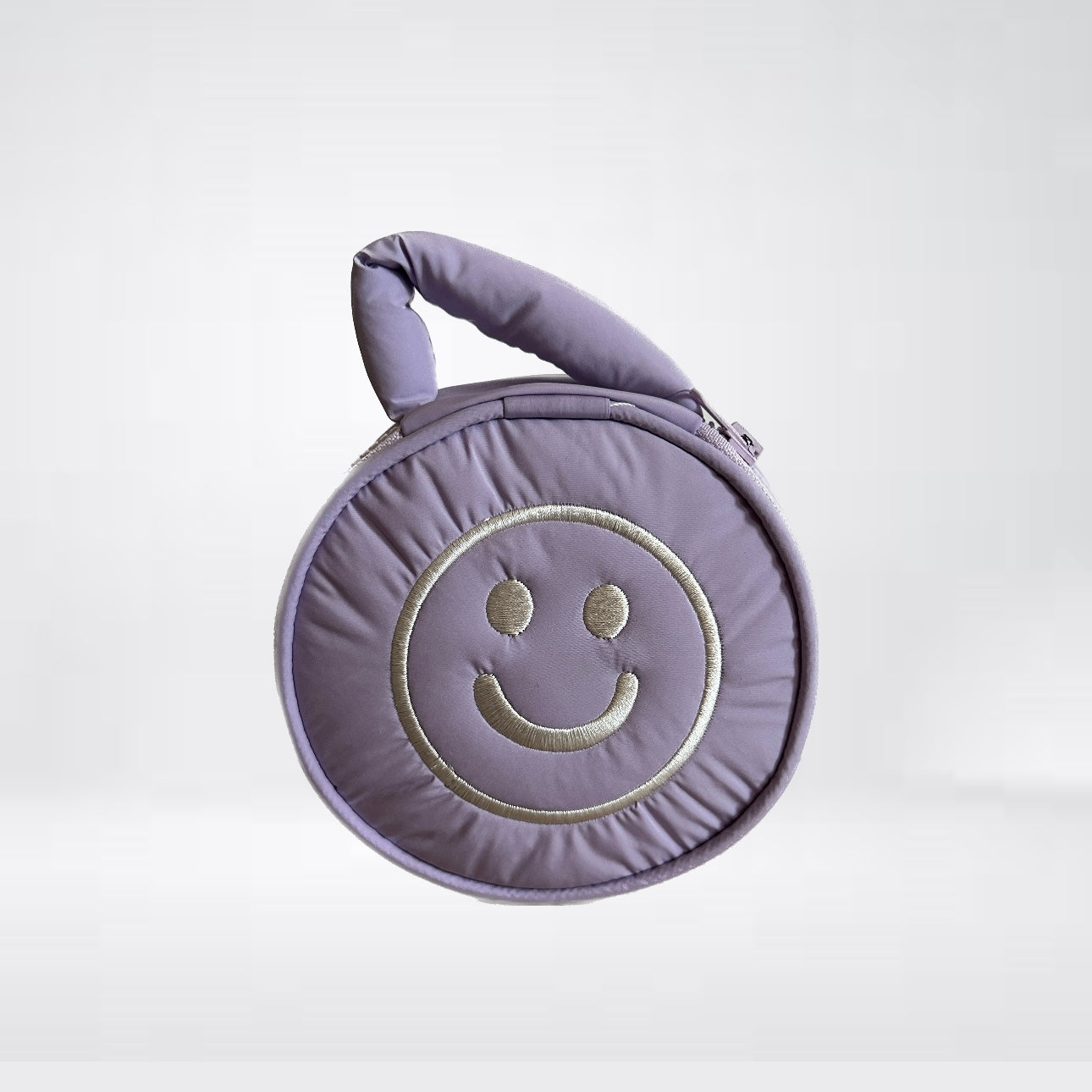 Tasche "Cases" in flieder mit Smiley-Stickerei für Kabel