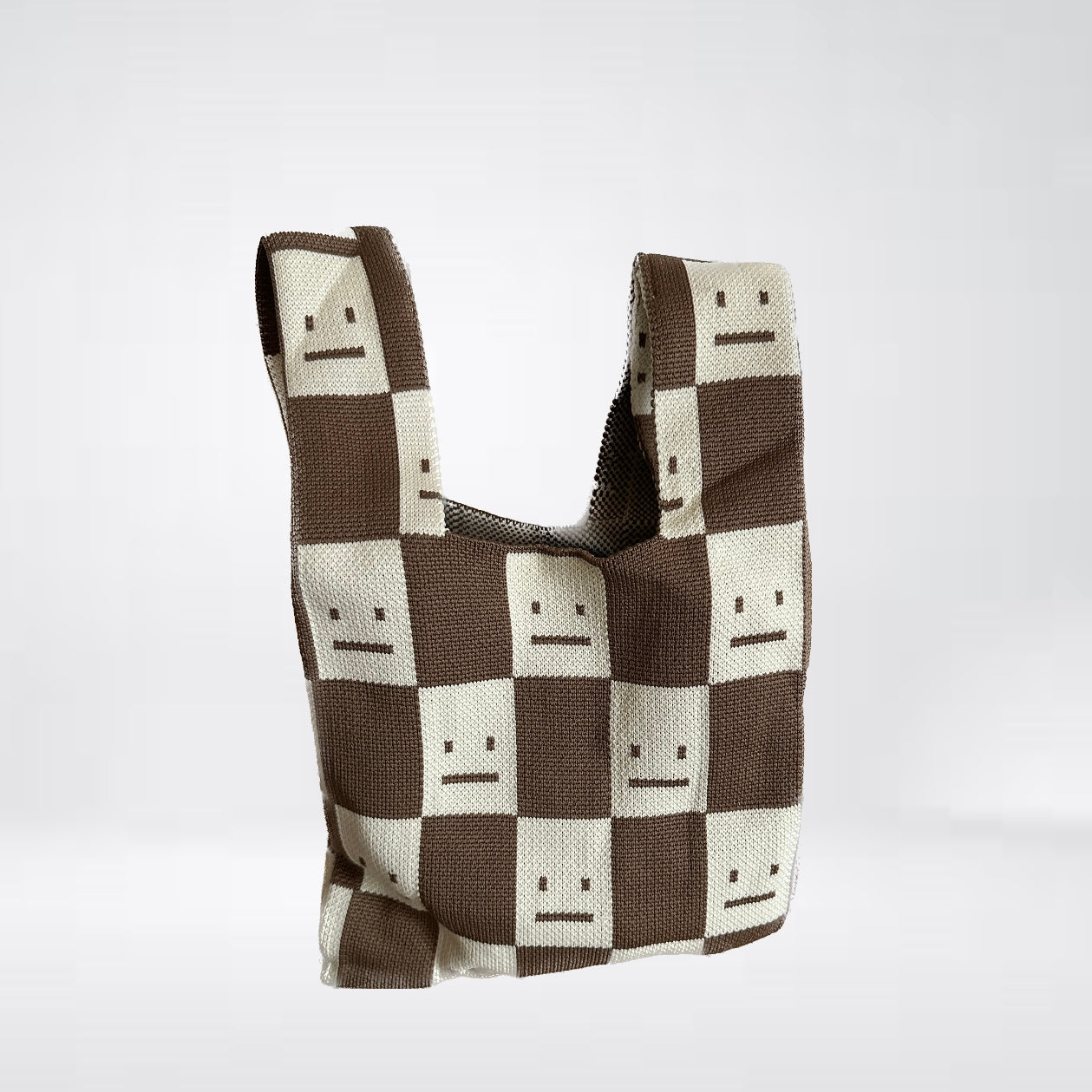 Tasche "Faces" in Beige & Braun