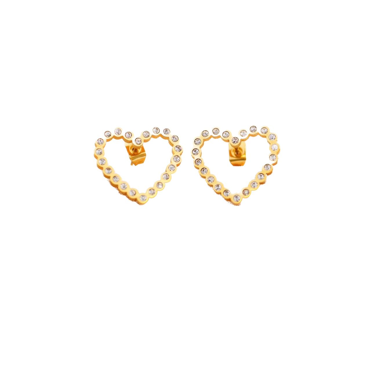 Stecker Ohrring "Full of Love" aus 925er Silber mit 18K-Vergoldung