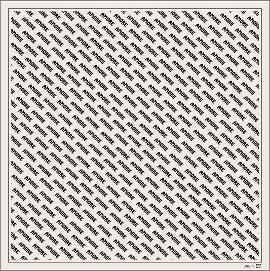 KOLLAB Tuch „AMORE" aus Bio-Baumwolle von LENIKA x BLACK WHITE GREY 2023