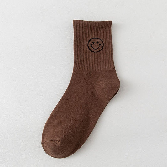 Smiley socks "Smile" in brown