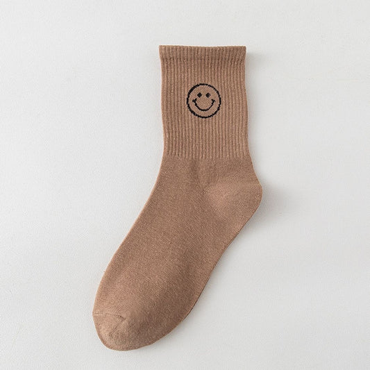 Smiley socks "Smile" in camel