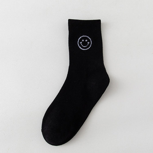Smiley Socken "Smile" in schwarz