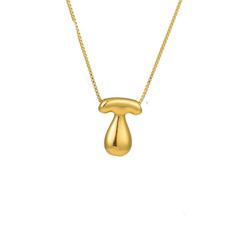 Golden letter necklace with pendant "AZ", 18K gold plating