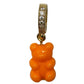 Happy bear pendant "power" in orange with zirconia