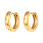 Eye-catching hoop earrings "Sky" in gold with zirconia