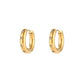 Eye-catching hoop earrings "Star" in gold with zirconia