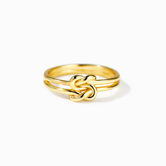 Ring "Knot" with 18k gold plating
