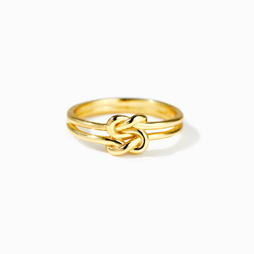 Ring "Knot" with 18k gold plating