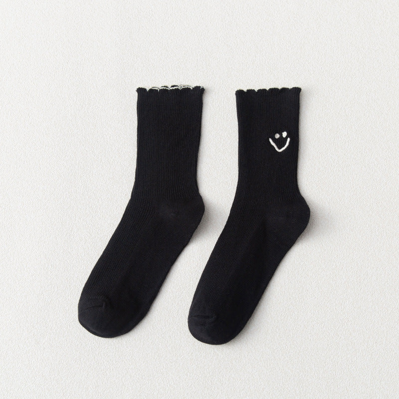 Smiley socks "Sticky Smiley" in black 
