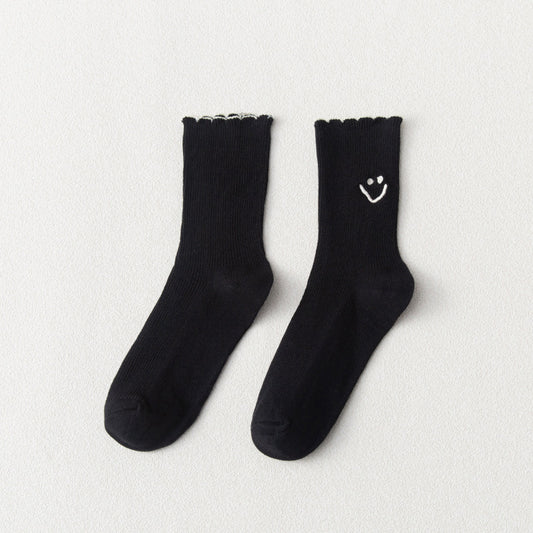 Smiley socks "Sticky Smiley" in black 