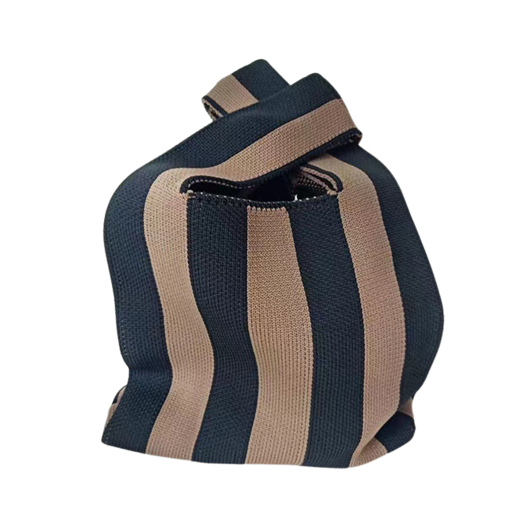 Kleinere, trendige Tasche &amp;quot;Piet XS&amp;quot; mit Streifen in Schwarz &amp; Braun ...