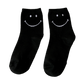 Socken "Nick" in Schwarz mit weißem Smiley