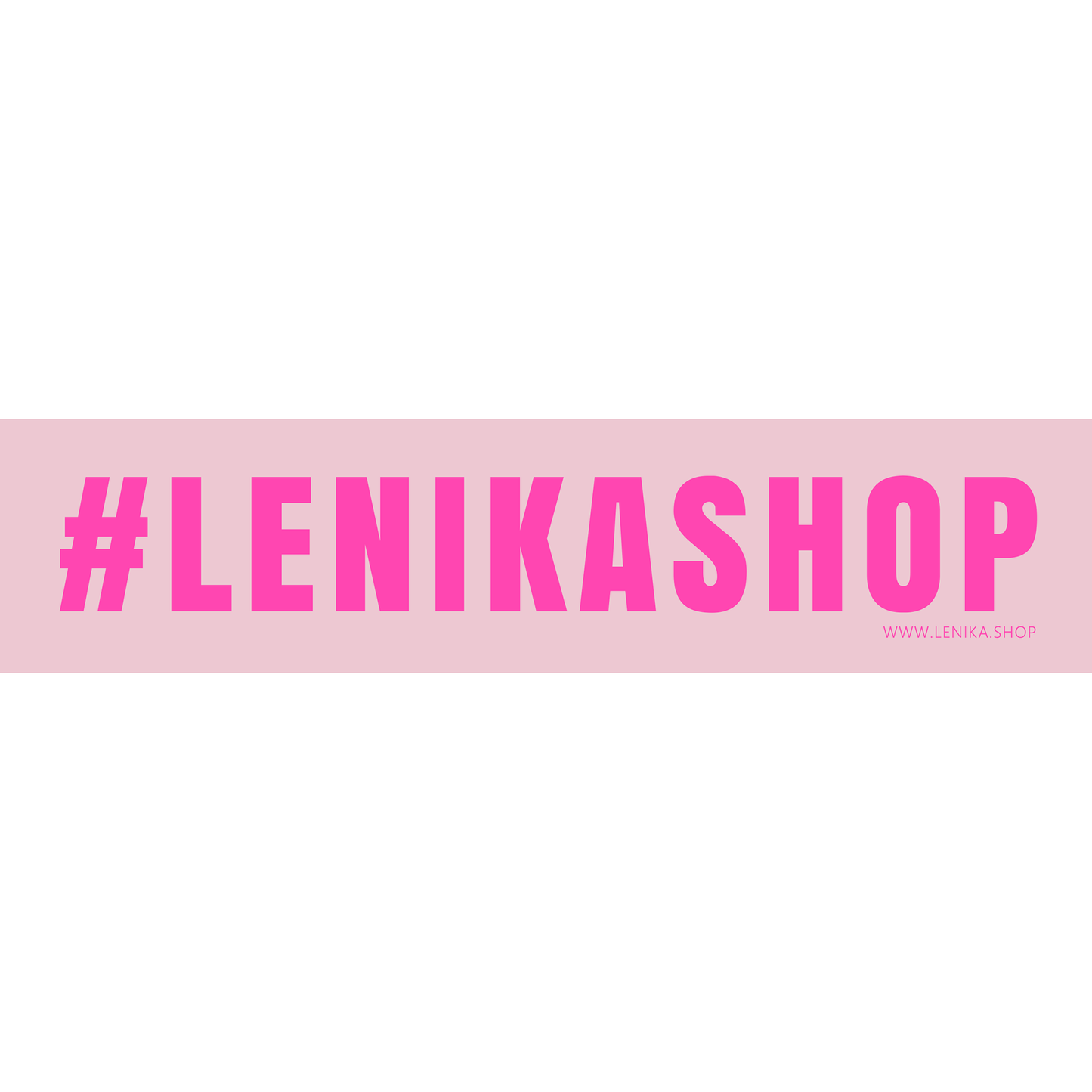 Umweltfreundlicher Sticker "#LENIKASHOP"