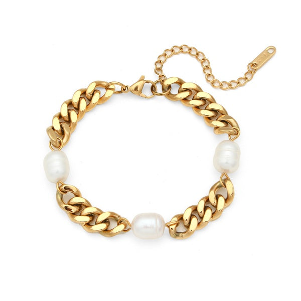 Chunky Perlen Armband "Break Them All" in Gold