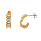 Ohrstecker "Indra" in Gold mit weißen Zirkonia